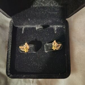 Black Hills Gold Leaf Earrings with 10k gold